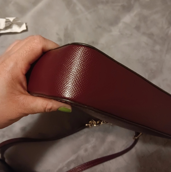 MK Burgundy Saffiano Leather Crossbody - Picture 8 of 12